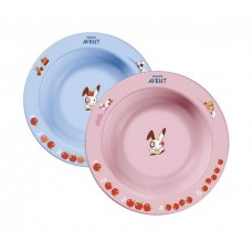 Глубокая тарелка Philips Avent 230 мл 6м+ голубая и розовая