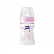 Бутылочка Chicco Well Being Girl силиконовая соска 150 мл