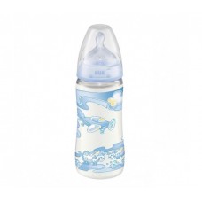 Бутылочка NUK First Choice Plus Baby Blue с силиконовой соской с рождения 300 мл пластик