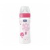 Бутылочка Chicco Well Being Girl силиконовая соска 330 мл