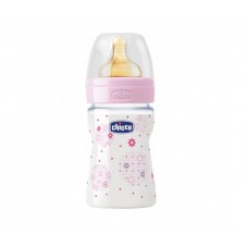 Бутылочка Chicco Well Being Girl латексная соска 150 мл