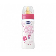 Бутылочка Chicco Well Being Girl латексная соска 330мл